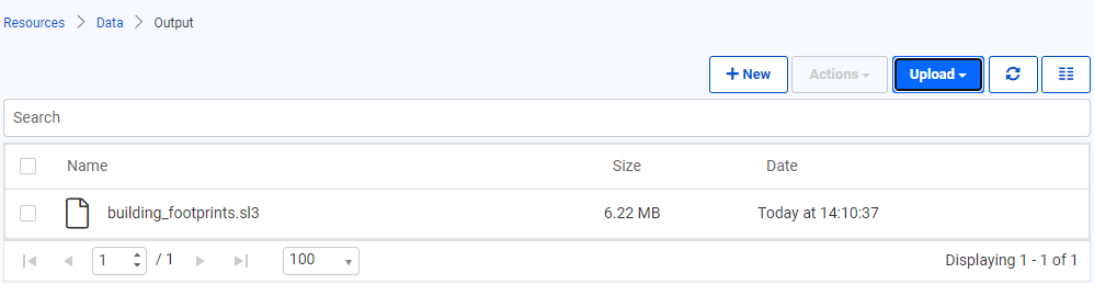 Building footprints database uploaded